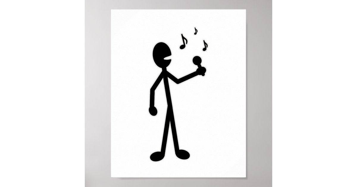 Singing Stick Figure Poster | Zazzle