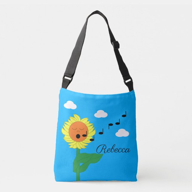 Singing Sunflower: Crossbody Bag (Front)