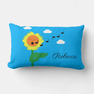 Singing Sunflower Lumbar Pillow