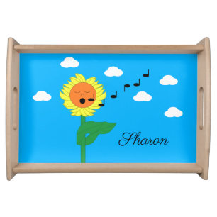 Singing Sunflower Serving Tray