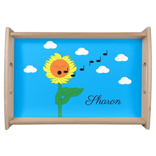 Singing Sunflower  Serving Tray (Front)