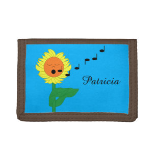 Singing Sunflower: Tri-fold Wallet