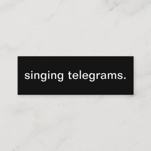 Singing Telegrams Business Card