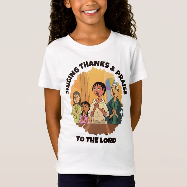 SINGING THANKS AND PRAISE Mom Daughter Kids T-Shirt (Front)