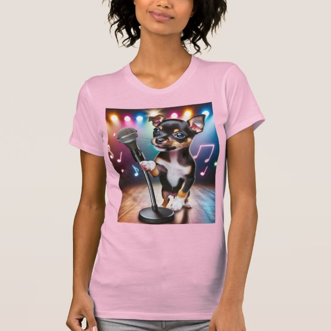 Singing Toy Rat Terrier T-Shirt (Front)