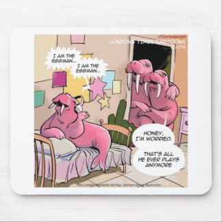 Singing Walrus Worried Parents Funny Mouse Pad