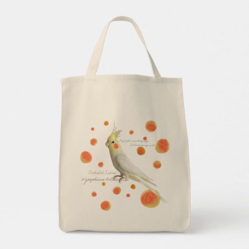 Singing with a bird tote bag
