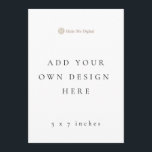 SINGLE 5x7 inch Wedding Program/Menus Menu<br><div class="desc">Purchase a design from makemedigital.etsy.com or makemedigital.shop and edit it in Templett with your access link provided after purchase. Download as a JPG with the "bleed" option selected. Upload your designs here.</div>