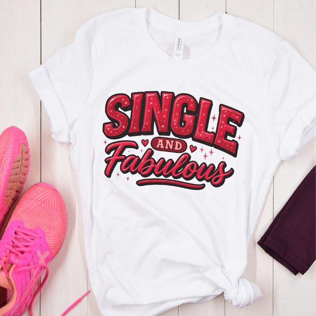Single and Fabulous – Anti Valentine Modern Red Tri-Blend Shirt (Creator Uploaded)