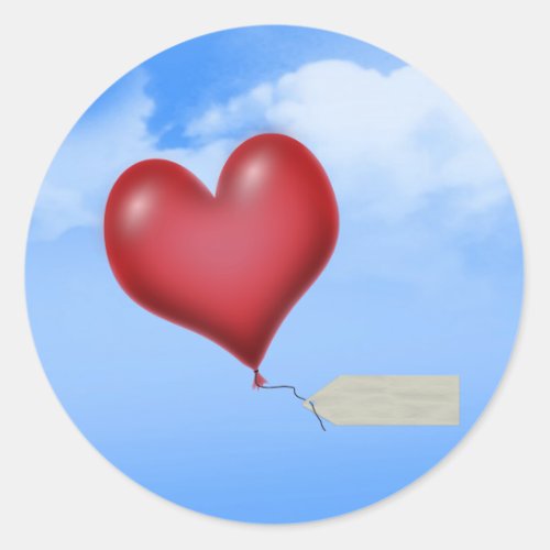 Single Balloon Heart With Message Tag