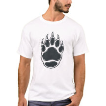 single bear paw track