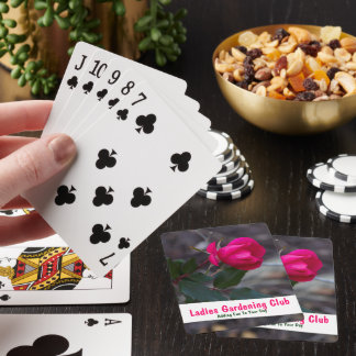  Single Bending Pink Rose Photograph Personalized Poker Cards