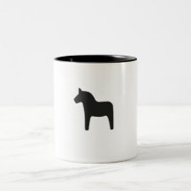 Single Black Dala Horse