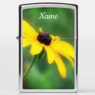 Single Black Eyed Susan Daisy Flower Personalized Zippo Lighter