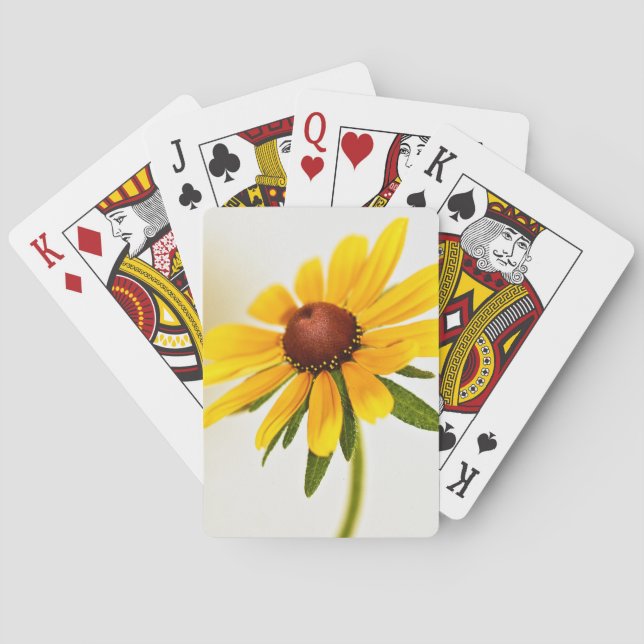 Single Black-Eyed Susan Poker Cards (Back)