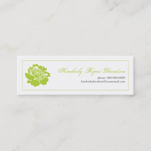 Single Blossom in Lime Business Card