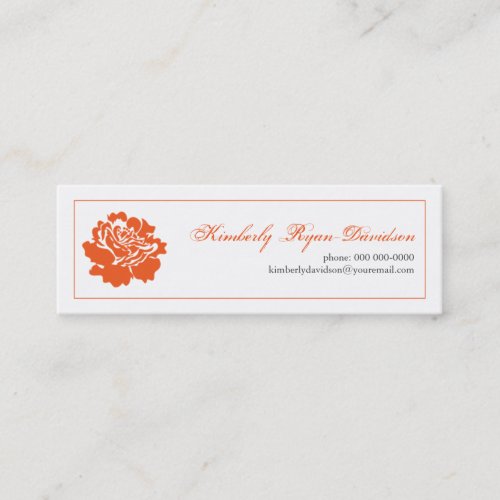 Single Blossom in Orange Business Card
