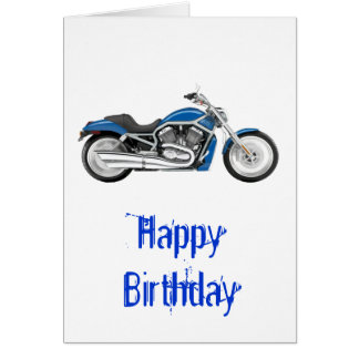 Motorcycle Happy Birthday Cards | Zazzle