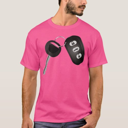 single car key with radio remote control  T_Shirt