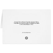 Single Cherry Blossom Cards (Back Horizontal)