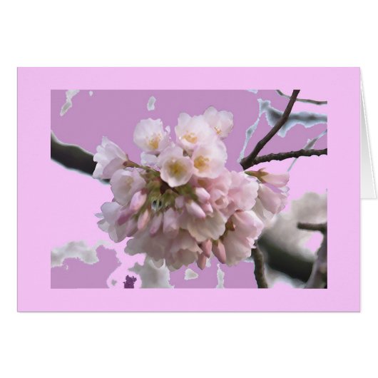 Single Cherry Blossom Cards (Front Horizontal)