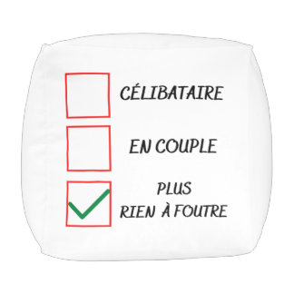 Single chick humor  pouf