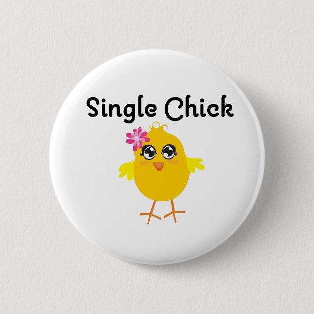 Single Chick Pinback Button (Front)