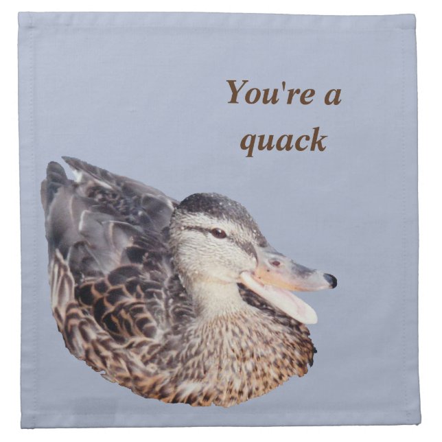 Single, Cocktail napkin w/ duck (Front)