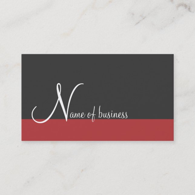 Single color stripe bottom business card (Front)