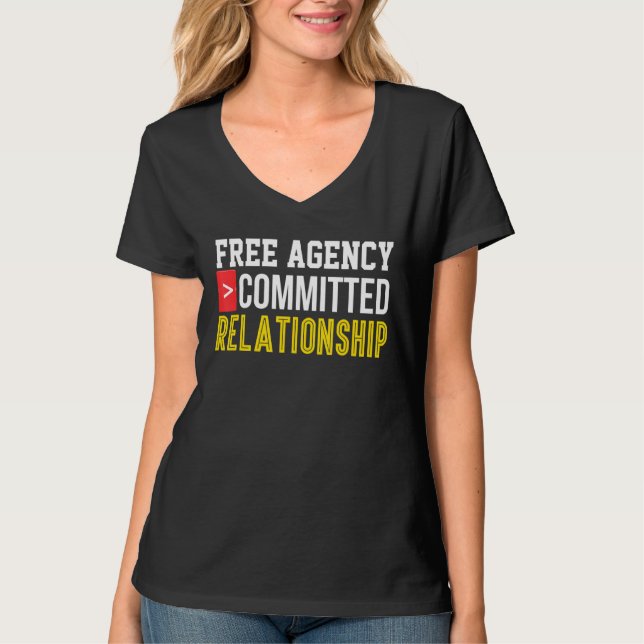 Single Committed Relationship Online Dating Bro Ga T-Shirt (Front)