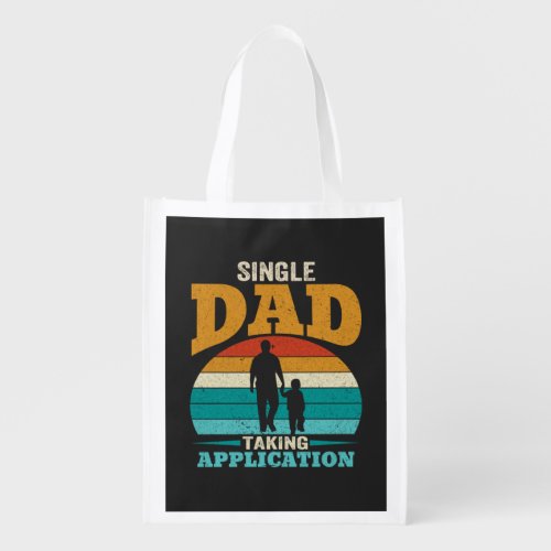 Single Dad Taking Application Grocery Bag