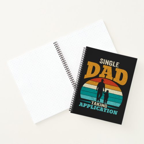 Single Dad Taking Application Notebook