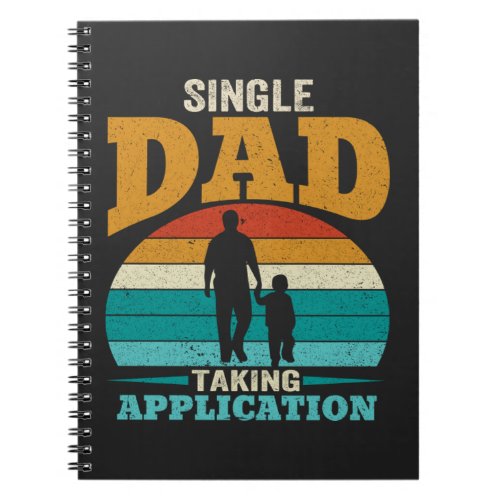 Single Dad Taking Application Notebook