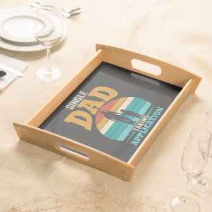 Single Dad Taking Application Serving Tray