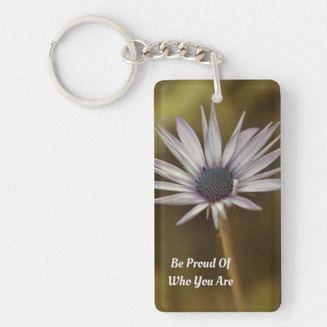 Single Daisy Standing Alone Keychain (Front)