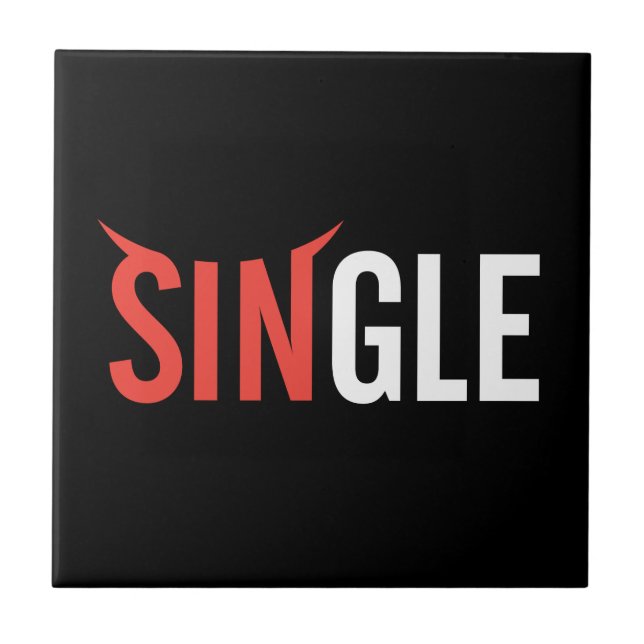 Single Dark Ceramic Tile (Front)