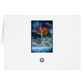 Single Dead Tree Foggy Night Orange Moon Cards (Back Horizontal)