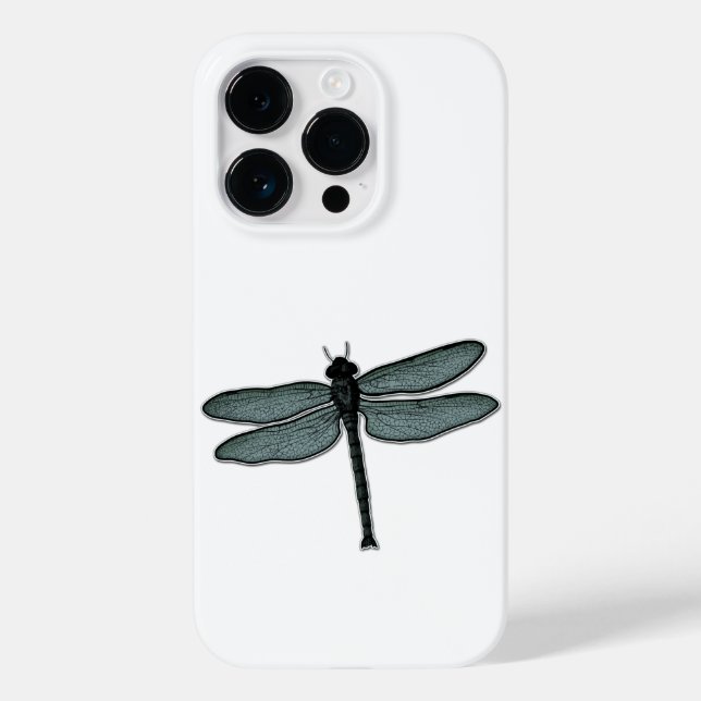 Single Dragonfly Line Drawing Art Case-Mate iPhone Case (Back)