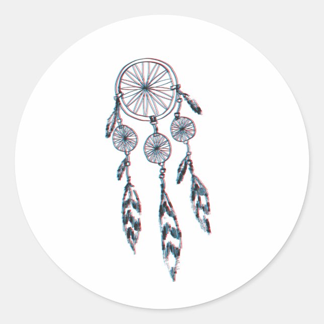 Single Dreamcatcher Classic Round Sticker (Front)