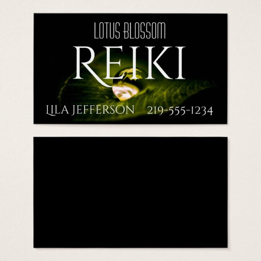 Single Drop of Water on Leaf Reiki (Front & Back)
