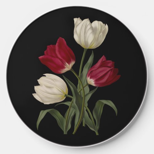 Single Early Tulips 002 Botanical Art  Wireless Charger