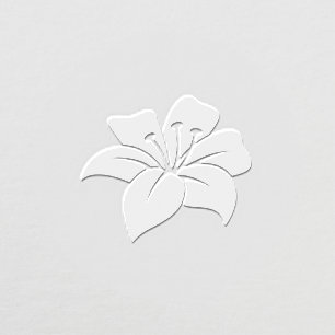 Single Elegant Lily Flower Embosser