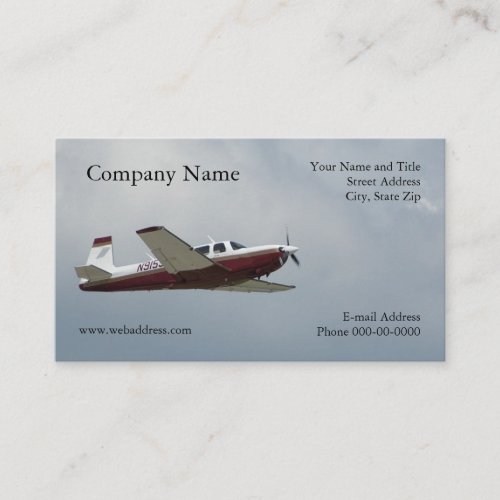 Single Engine Plane Business Card