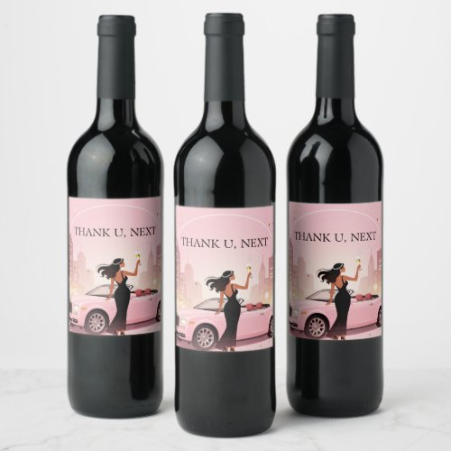 Single Era Party Wine Label Thank U, Next Label