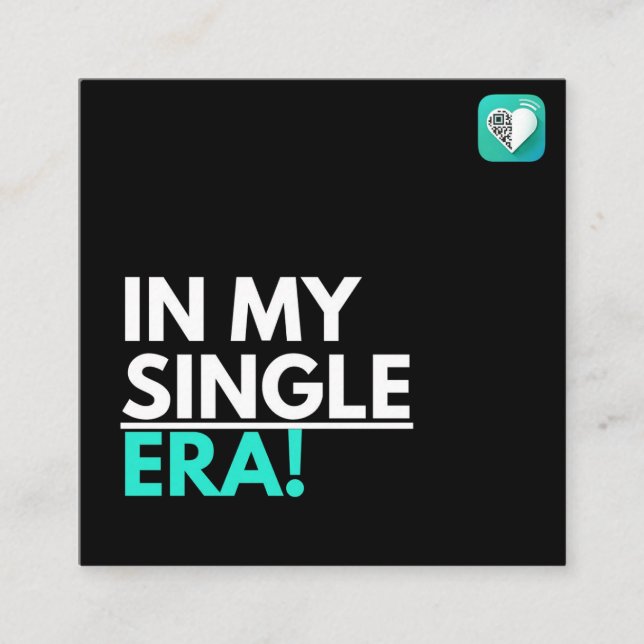 SINGLE ERA SQUARE BUSINESS CARD (Front)