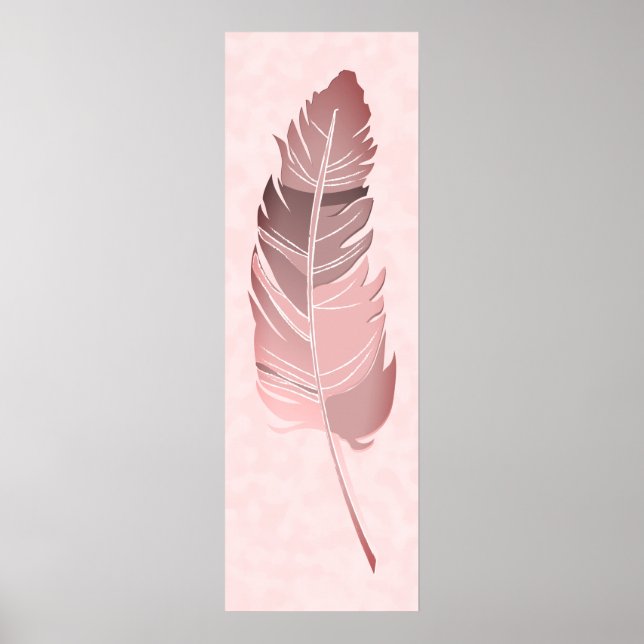 Single Feather  - Mauve Colors Poster (Front)