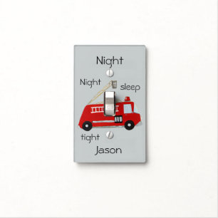 Single Fire truck Light Switch Cover