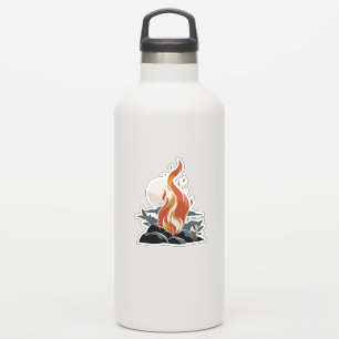 Single Flame Study Modern Nature Sticker
