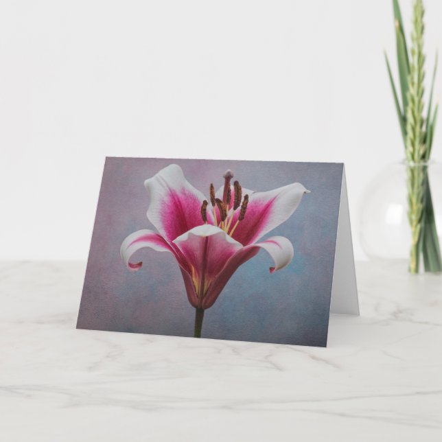 Single flower greeting card (Front)