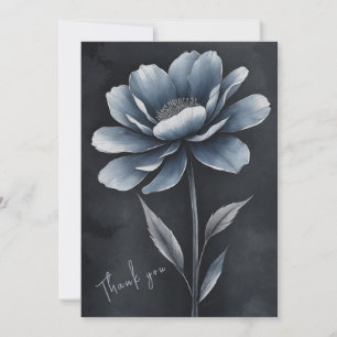Single Flower Thank Thank You Map greeting card